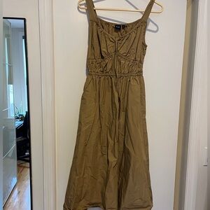 GAP Green Sleeveless Scoop Neck Sundress